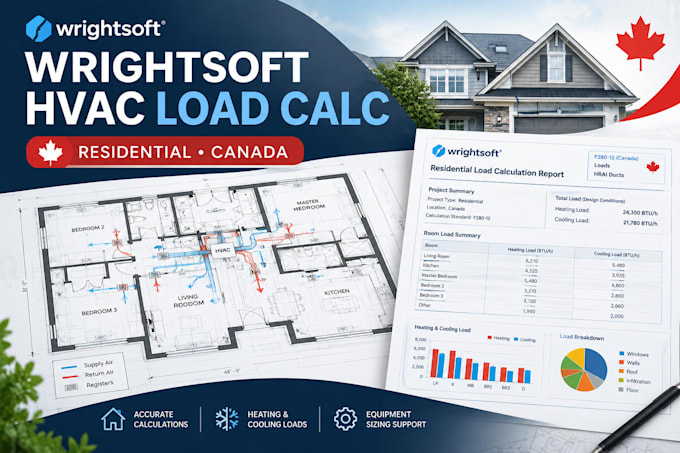 wrightsoft hvac load calculation for residential homes