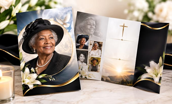 do funeral design, obituary design, funeral flyer