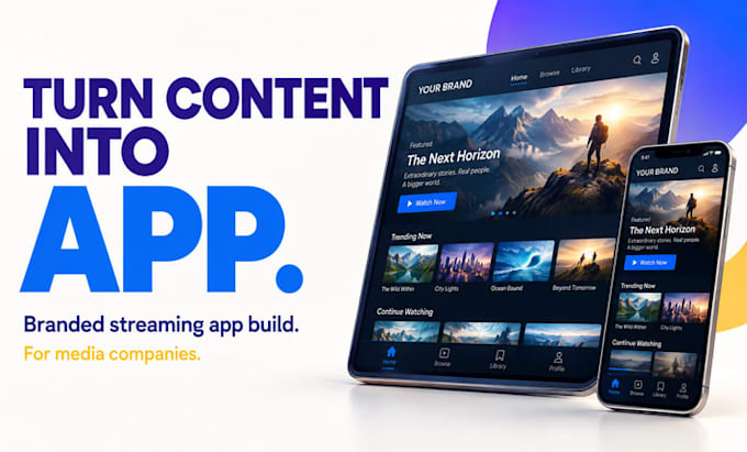 build a custom iptv app, ott app, video streaming app with white label iptv