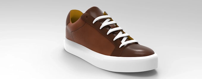create a realistic 3d shoe model with photorealistic