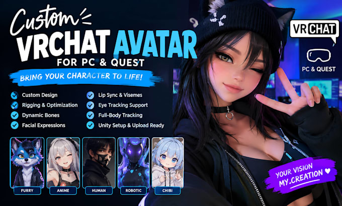 create a custom VR chat avatar for PC and quest