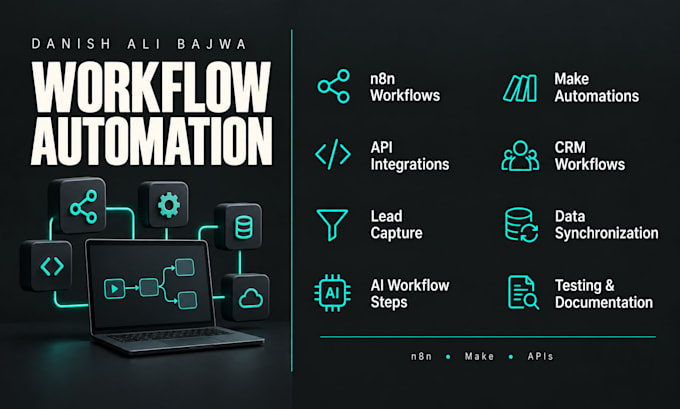 build n8n and make workflow automation with API integrations