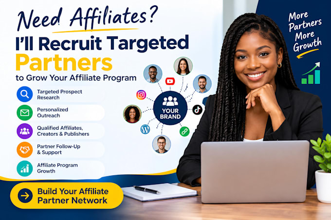 recruit targeted affiliates and partners for your affiliate program