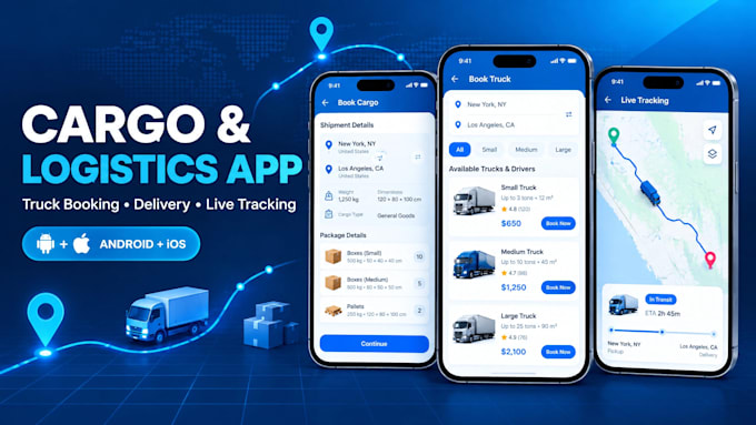 develop cargo app truck booking logistics delivery tracking app