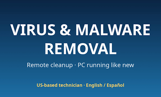 remove viruses and malware from your PC remotely and secure it
