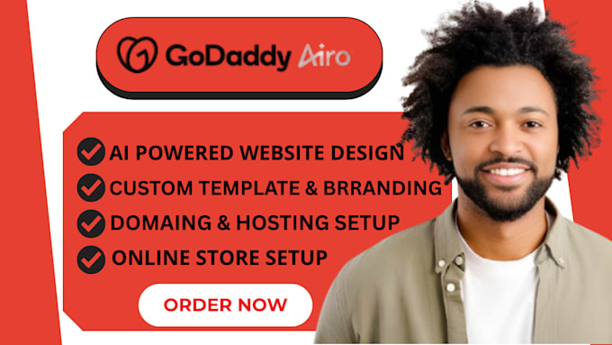 set up a godaddy airo design online store using godaddy airo ai website builder