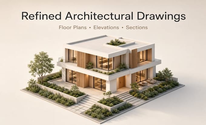 create refined architectural drawings residential project