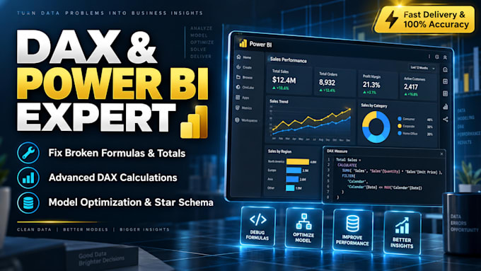 fix dax formulas and optimize your power bi model