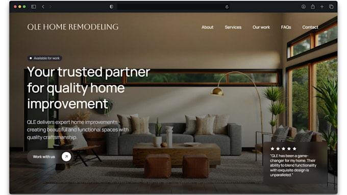 redesign your website into a modern animated framer site