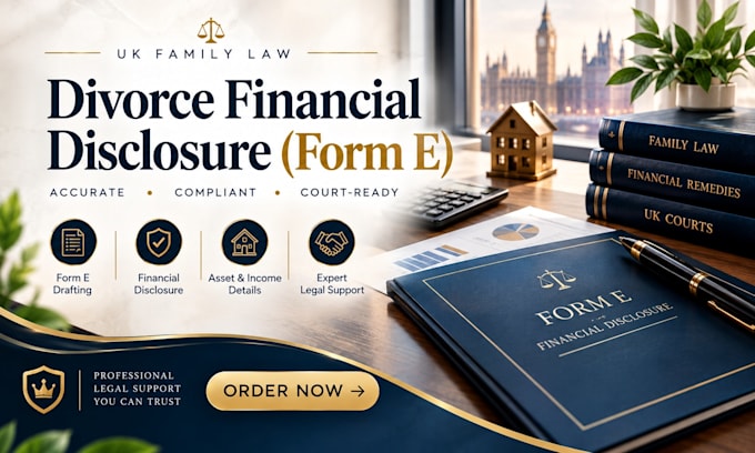 draft your UK divorce financial statement and asset summary