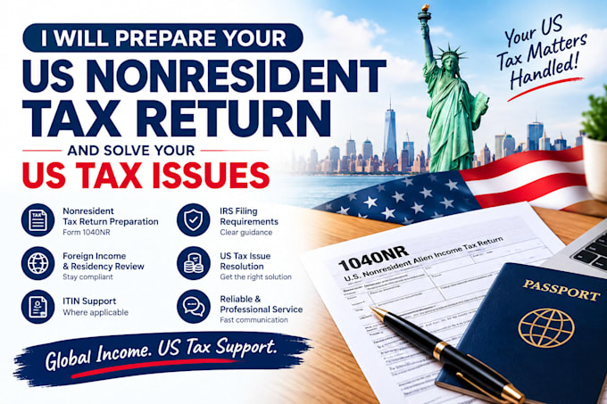 prepare your us nonresident tax return and solve your us tax issues