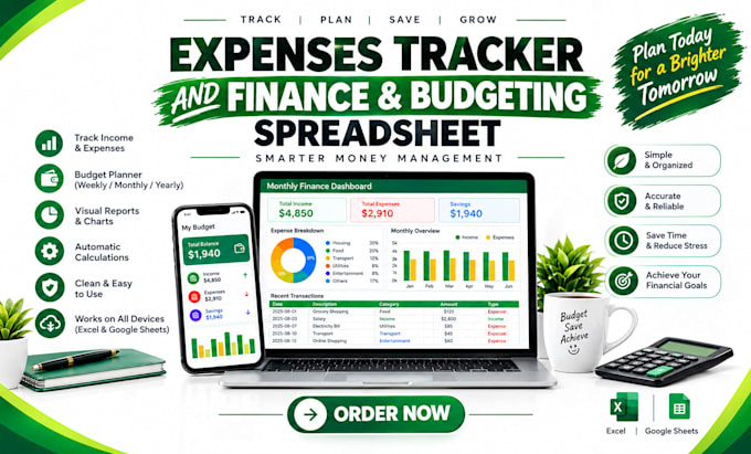 create an expense tracker spreadsheet for personal finance and budgeting