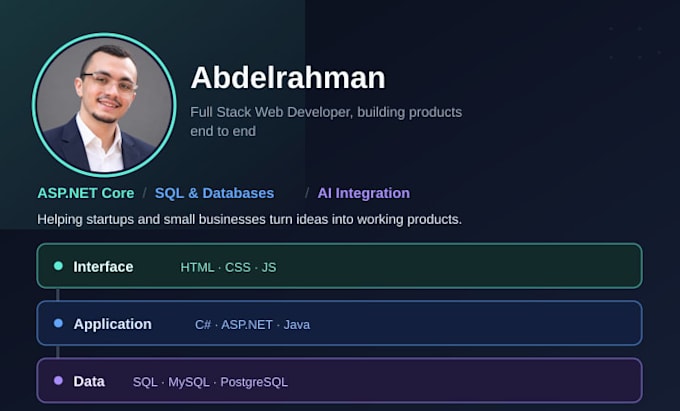 develop a full stack web app using asp dotnet core and c sharp and sql