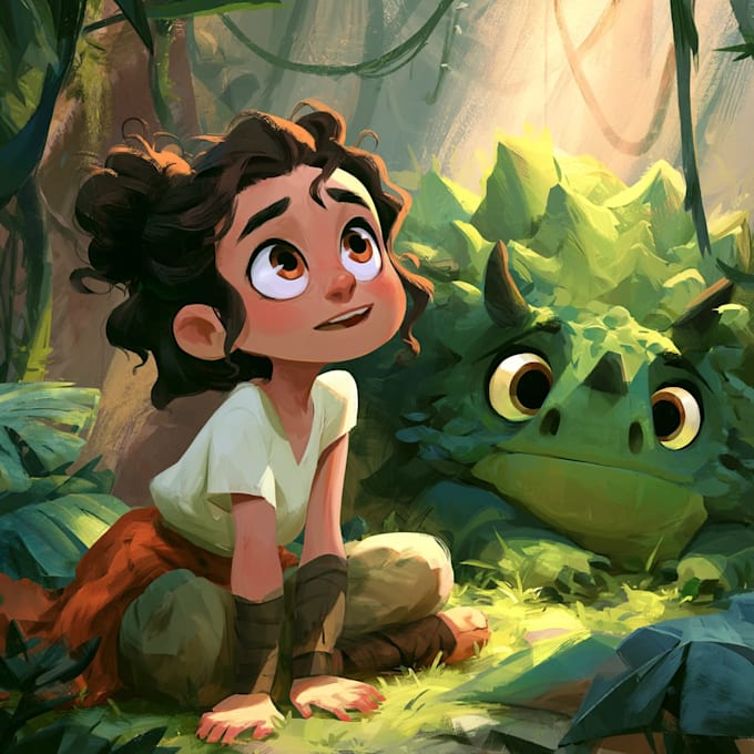 draw a digital illustration, children illustration