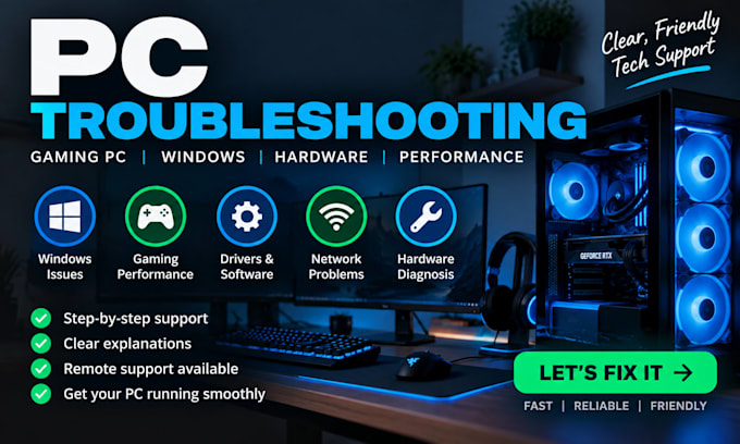 troubleshoot and help fix your PC or gaming PC