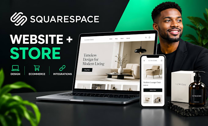 do squarespace website design, create wixsquarespace store, squarespace design