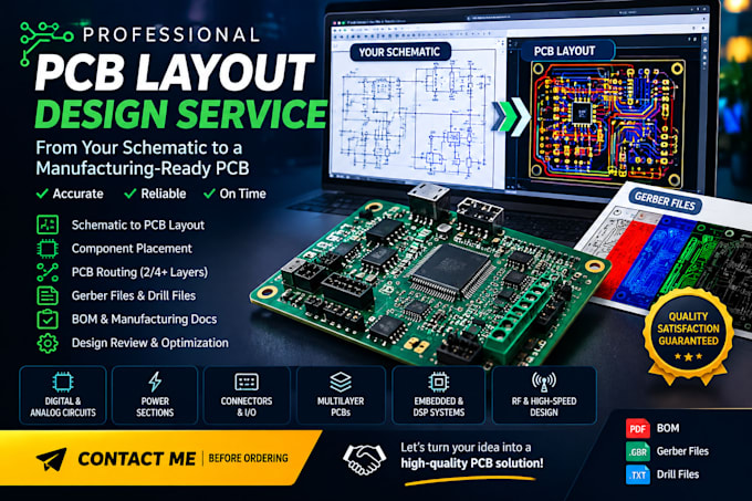 convert your schematic into pcb layout and gerber files