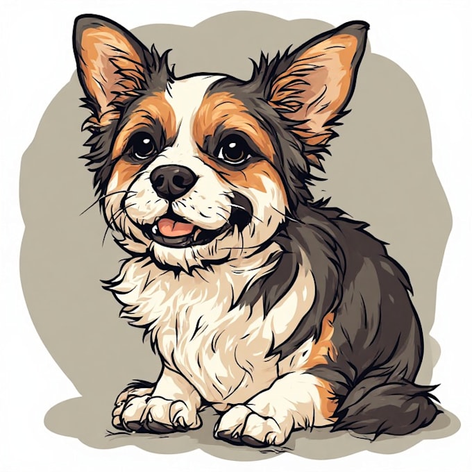 create a custom vector memorial portrait of your pet
