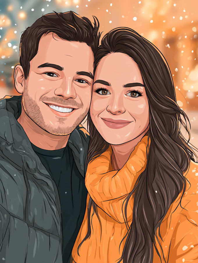 make couple portrait illustration