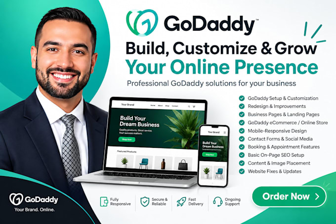 setup godaddy website godaddy airo develop godaddy on godaddy website builder