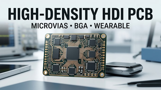 design high density hdi pcb with microvias for smart wearable devices