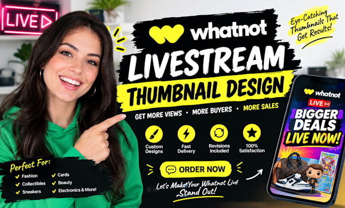 do whatnot livestream thumbnail design whatnot liveshow thumbnail