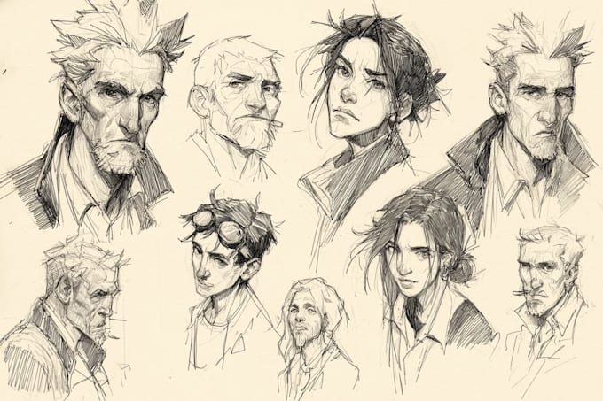 sketch any character in any way