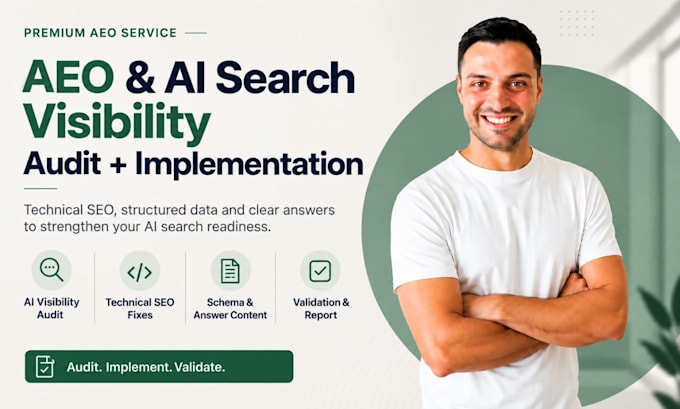 audit and implement aeo and technical SEO for ai search visibility