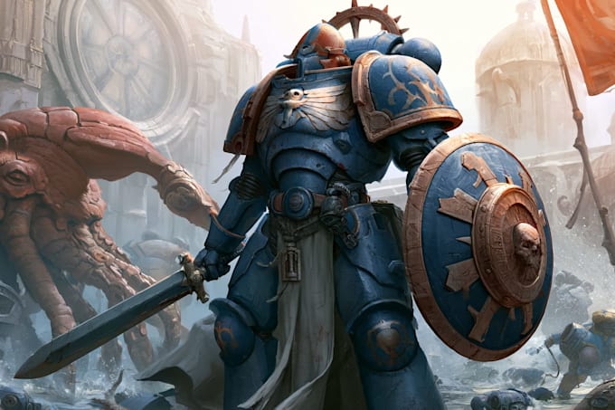 drawing a warhammer 40k character