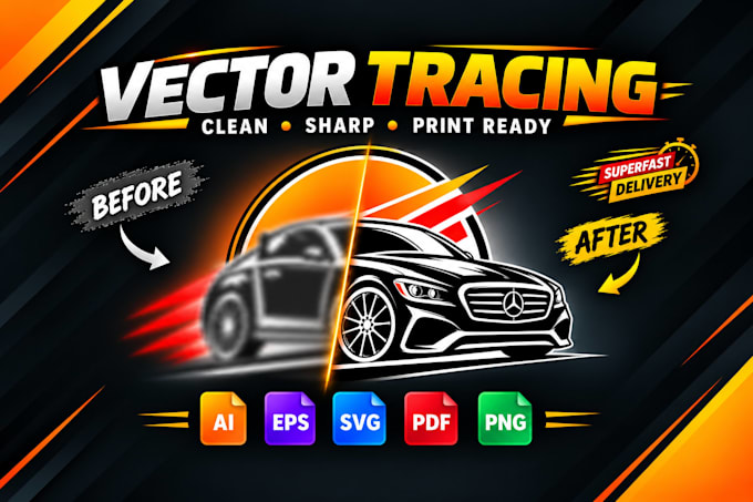 vector tracing, recreate, redraw, convert logo or ai image