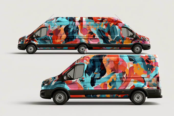 do custom clean and professional car wrap, vehicle wrap design