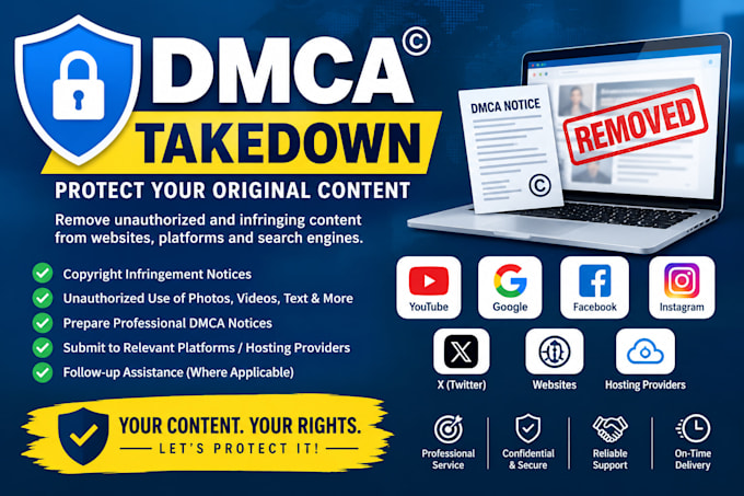 prepare legal dmca takedown notice