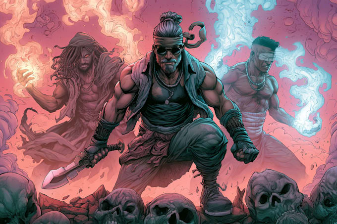 draw a cover art or comic cover art