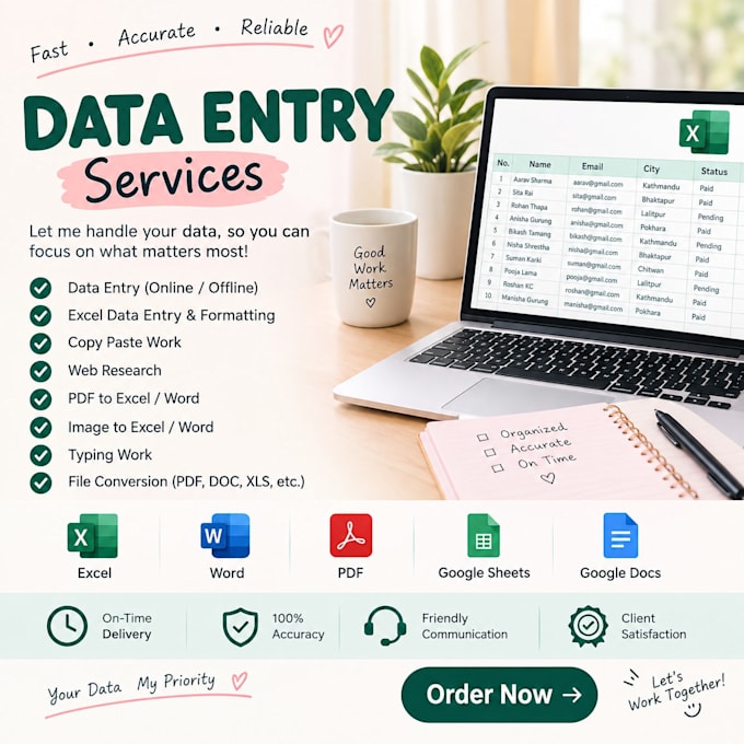 do data entry job  really professionally