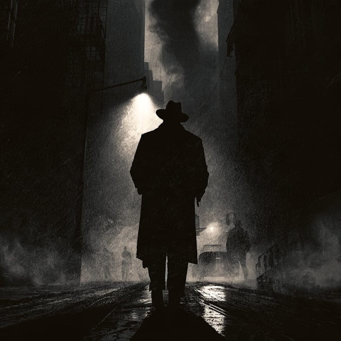 make noir horror and dark comic book illustrations