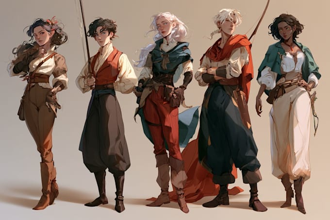 create stunning dnd party art, fantasy illustration