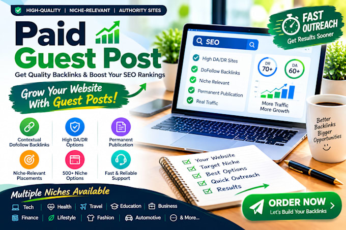 provide paid guest posts on high da niche relevant websites