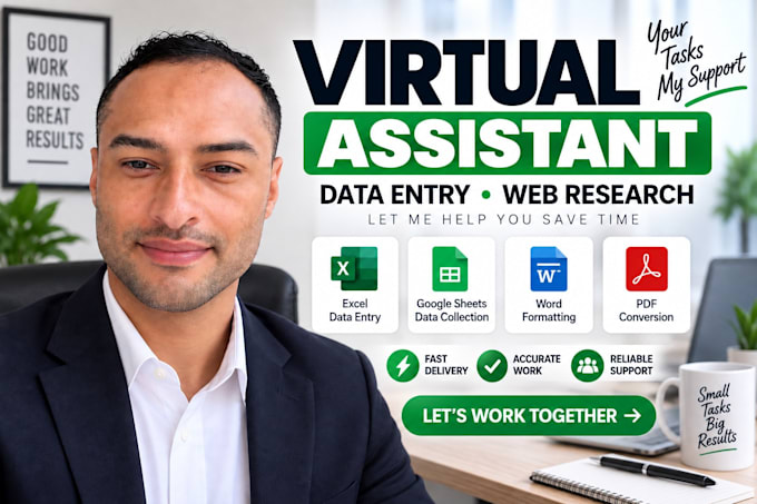 be your reliable virtual assistant for data entry and customer service