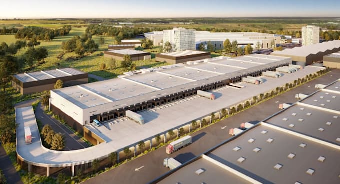 do an optimize industrial warehouse layout in autocad or sketchup,factory render