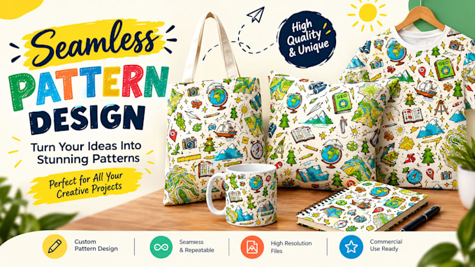 design unique seamless pattern for fabric and print products