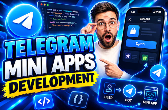 develop a custom telegram mini app or webapp using react