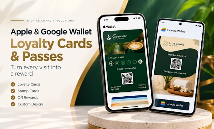 create apple google wallet pass, loyalty cards, stamp card and qr reward program