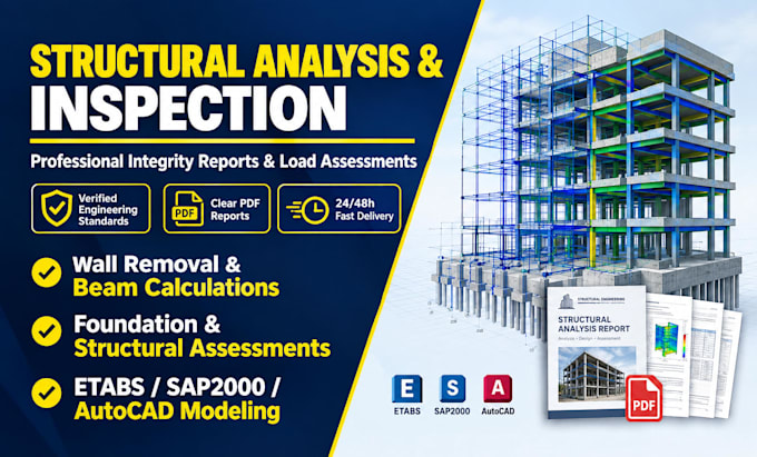 perform structural analysis, building inspection, and structural assessment