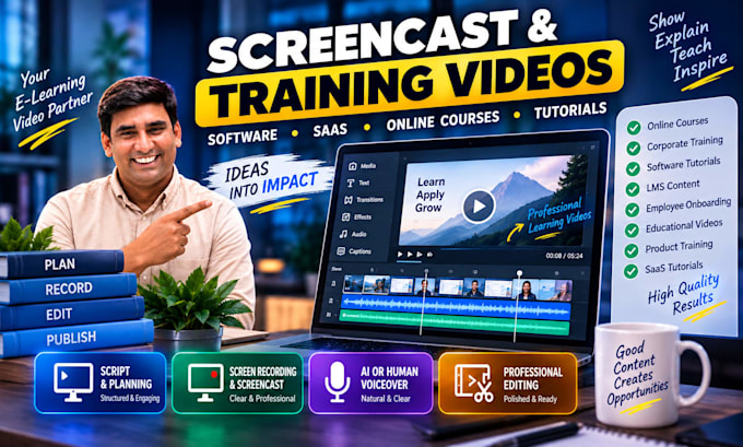 create professional elearning course videos and online training videos