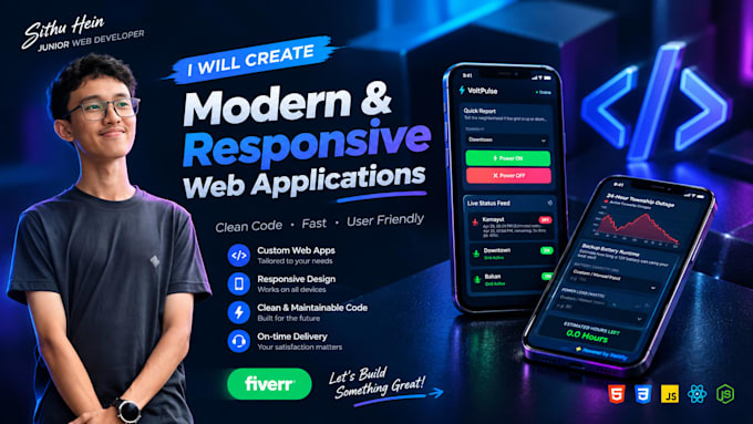build responsive custom websites with html scss  and js