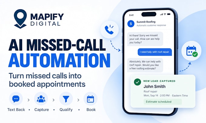 build an ai missed call text back and lead capture automation