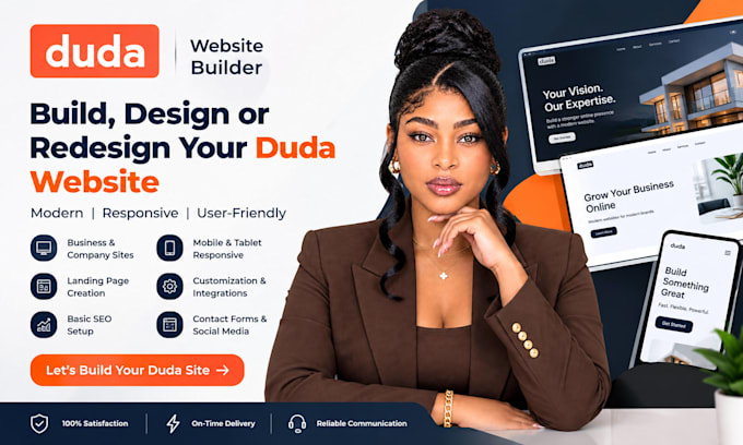 build, design or redesign your duda website with duda website builder