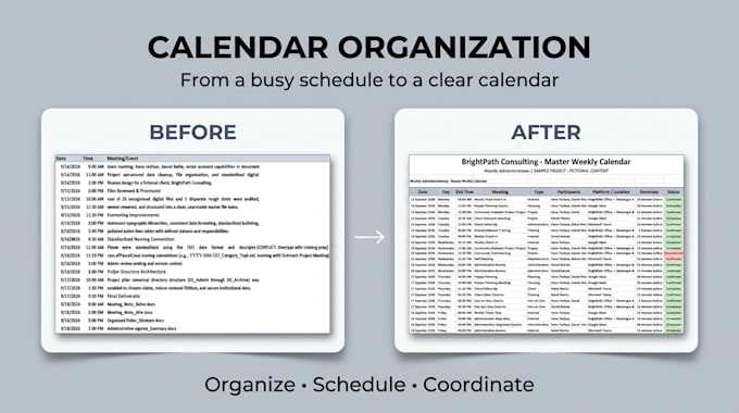manage your calendar and coordinate your meetings