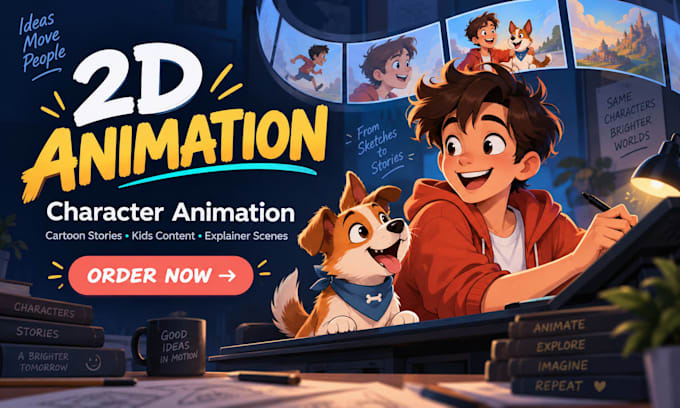 2d animation, 2d cartoon animation and character animation, kids youtube channel