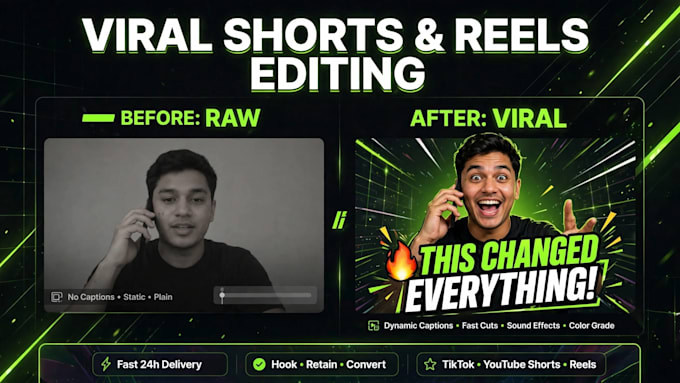 edit viral youtube shorts and reels